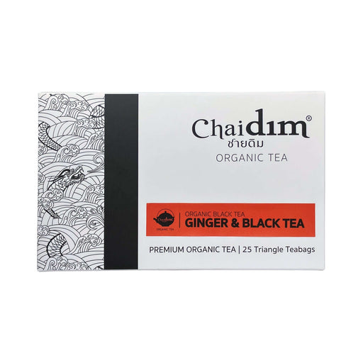 Chaidim Chaidim Ginger & Black Tea 25 Teabags ชายดิม ชาออแกนิกส์ ชาดำ ขิง 25 ถุงชา