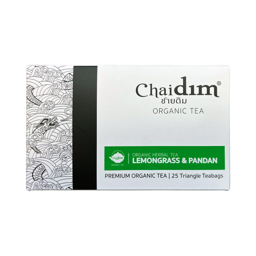 Chaidim Lemongrass Pandan 25 Teabags - ชายดิม ชาสมุนไพร ตะไคร้ใ้บเตย บรรจุ 25 ถุงชา