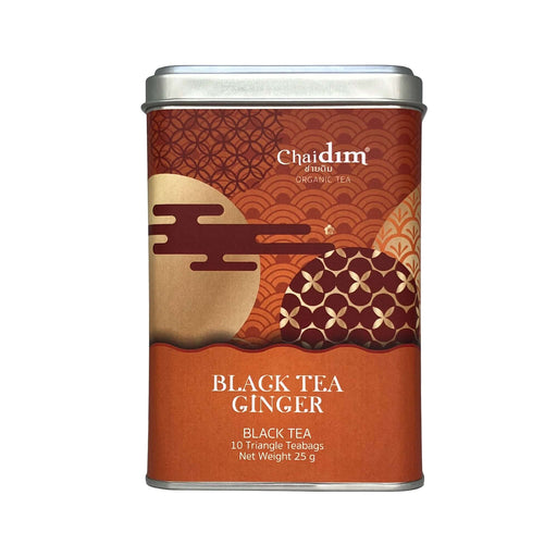 Chaidim Ginger & Black Tea 10 Teabags ชายดิม ชาออแกนิกส์ ชาดำ ขิง 10 ถุงชา