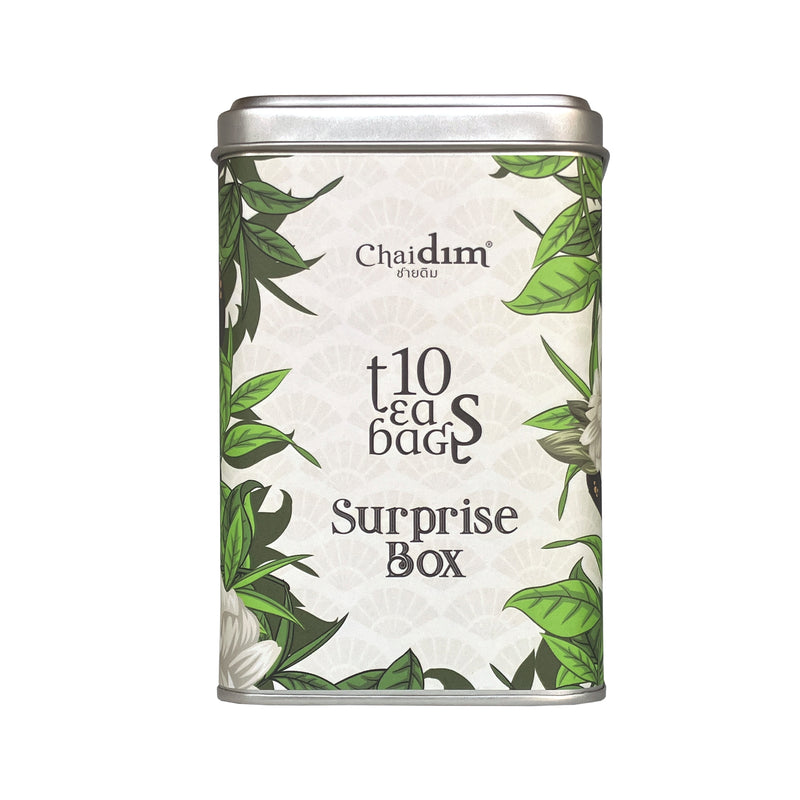 Chaidim 10 Teabags Surprise Box – Black Snake on White  ชายดิม กล่องชา เซอร์ไพร์ส์ 10 ซอง กล่องขาว
