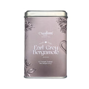 Chaidim Earl Grey black tea tin of 10 triangle teabags, Seasonal Collection design