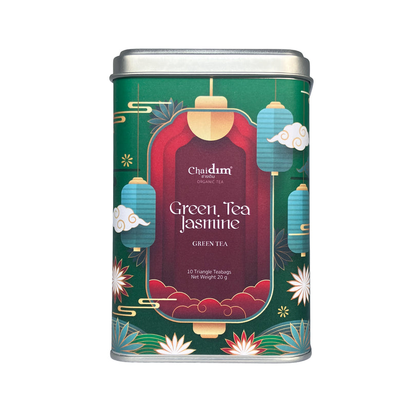 Chaidim Green Tea Jasmine 10 Teabags ชายดิม ชาเขียว ดอกมะลิ บรรจุ 10 ถุงชา | Seasonal Collection