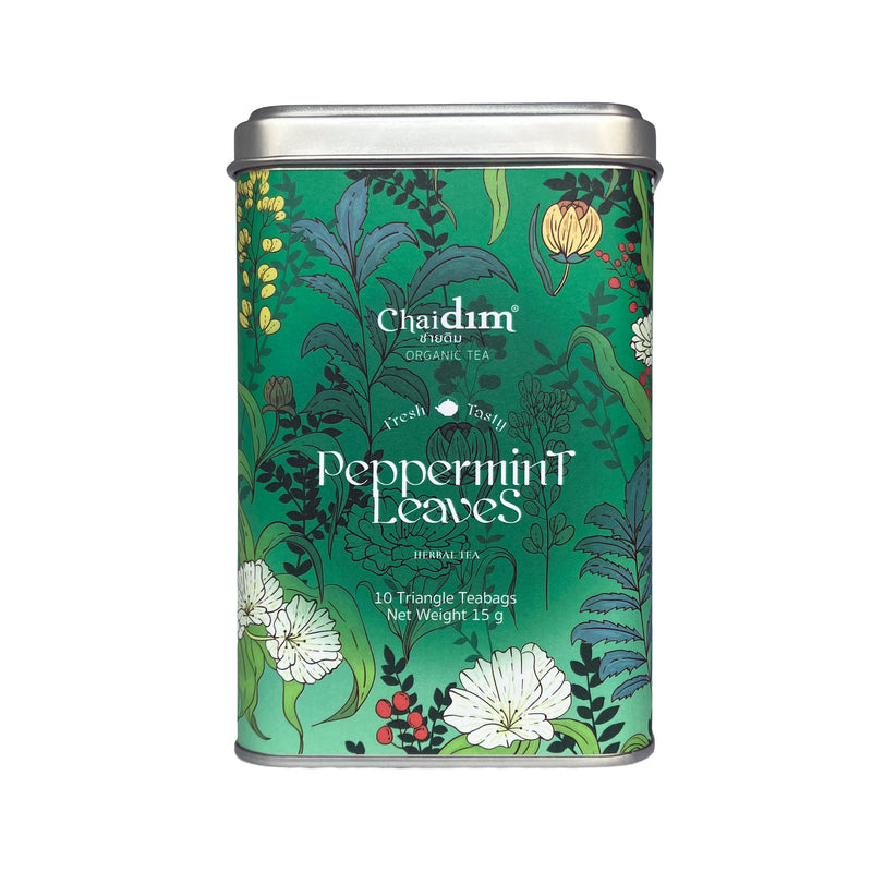 Chaidim Peppermint Herbal Tea 10 Teabags ชายดิม ชาสมุนไพรเปปเปอร์มิ้นท์ บรรจุ 10 ถุงชา | Seasonal Collection