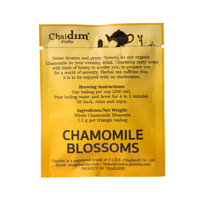 Chaidim Chamomile Herbal Tea 10 Teabags ชายดิม ชาสมุนไพร ดอกคาโมไมล์ บรรจุ 10 ถุงชา