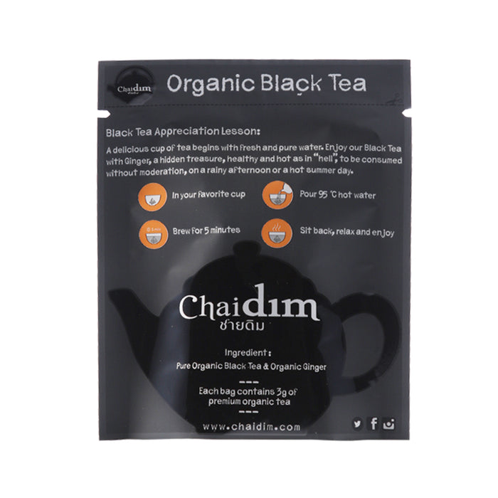 Chaidim Ginger & Black Tea ชายดิม ชาออแกนิกส์ ชาดำ ขิง (Wholesale Teabags)