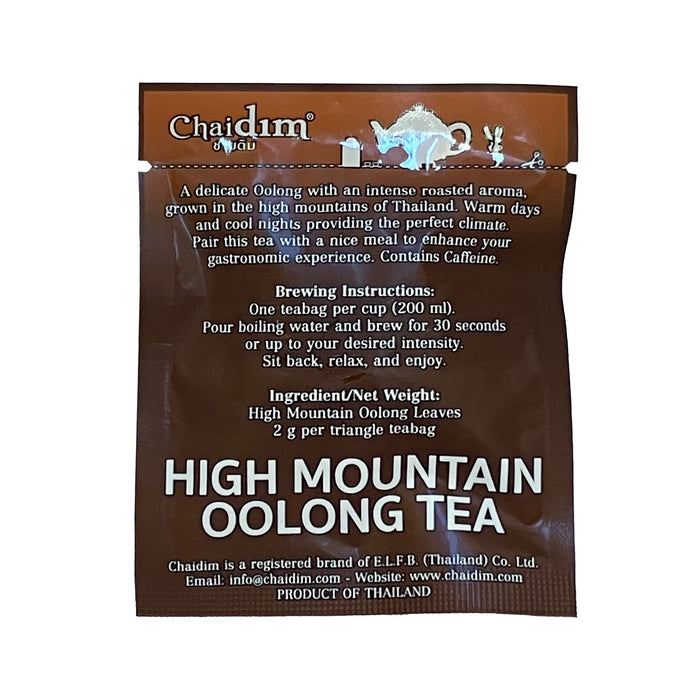 Chaidim High Mountain Oolong Tea 10 Teabags ชายดิมชาอู่หลงไฮเม้าน์เทน บรรจุ 10 ถุงชา