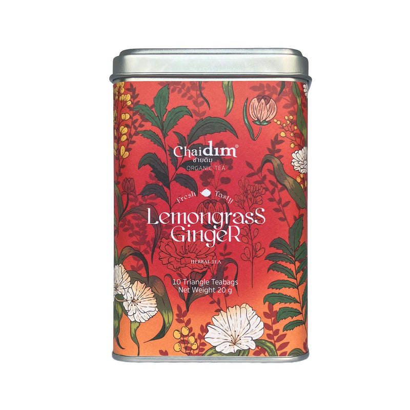 Chaidim Lemongrass Ginger Herbal Tea 10 Teabags Seasonal Collection organic herbal tea Thailand