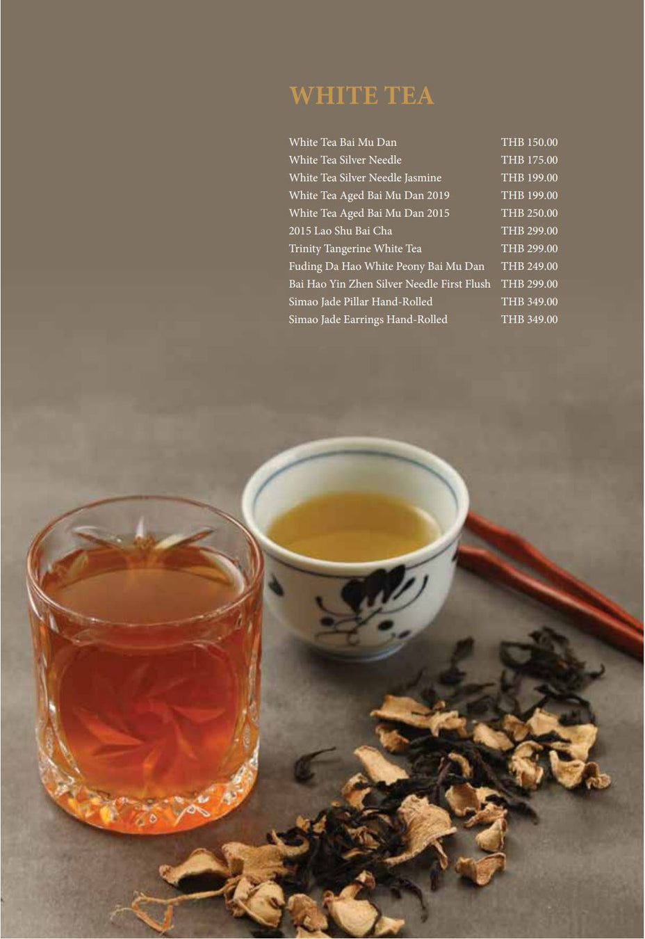 Chaidim Teahouse Menu White Tea