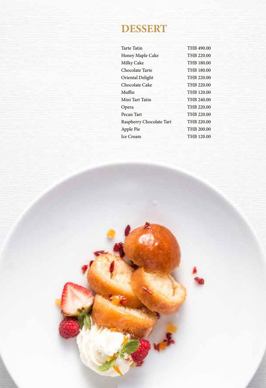 Chaidim Teahouse Menu Dessert