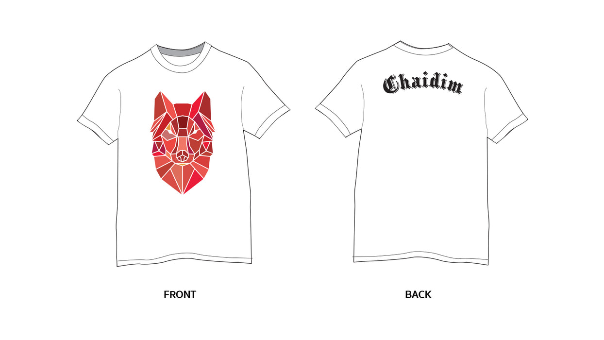  Chaidim Original T-Shirt Red Wolf Logo