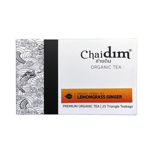 Chaidim Lemongrass Ginger Herbal Tea 25 Teabags ชายดิม ชาสมุนไพรตะไคร้ขิง บรรจุ 25 ถุงชา