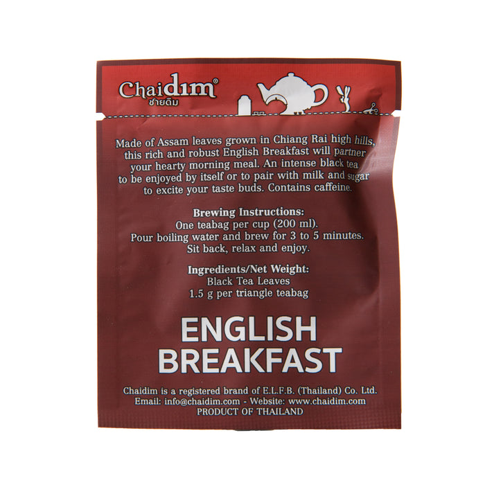  Chaidim English Breakfast Black Tea 25 Teabags ชายดิม ชาดำ อิงลิช เบรกฟาสต์ บรรจุ 25 ถุงชา