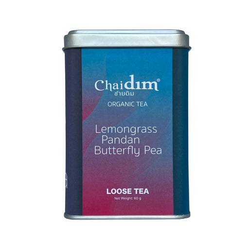 Chaidim Lemongrass Pandan Butterfly Pea ชายดิม ชาสมุนไพร ตะไคร้ ใ้บเตย ดอกอัญชัญ