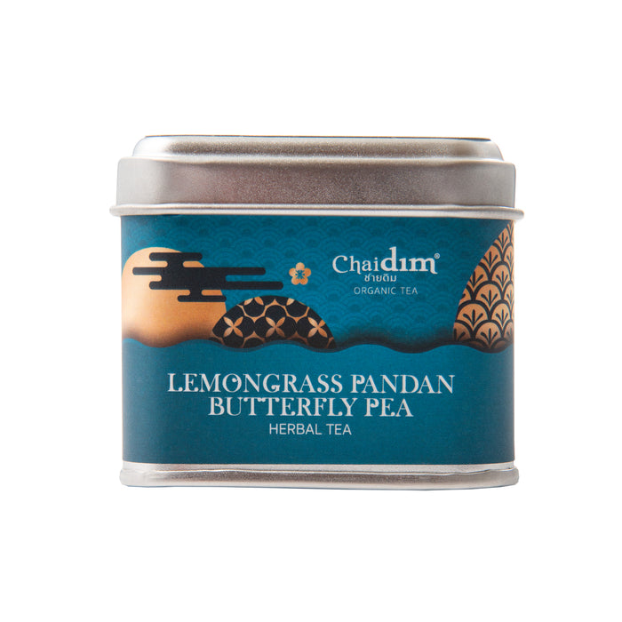 Products Chaidim Lemongrass Pandan Butterfly Pea 5 Teabags ชายดิม ชาสมุนไพรตะไคร้ ใ้บเตย ดอกอัญชัญ บรรจุ 5 ถุงชา