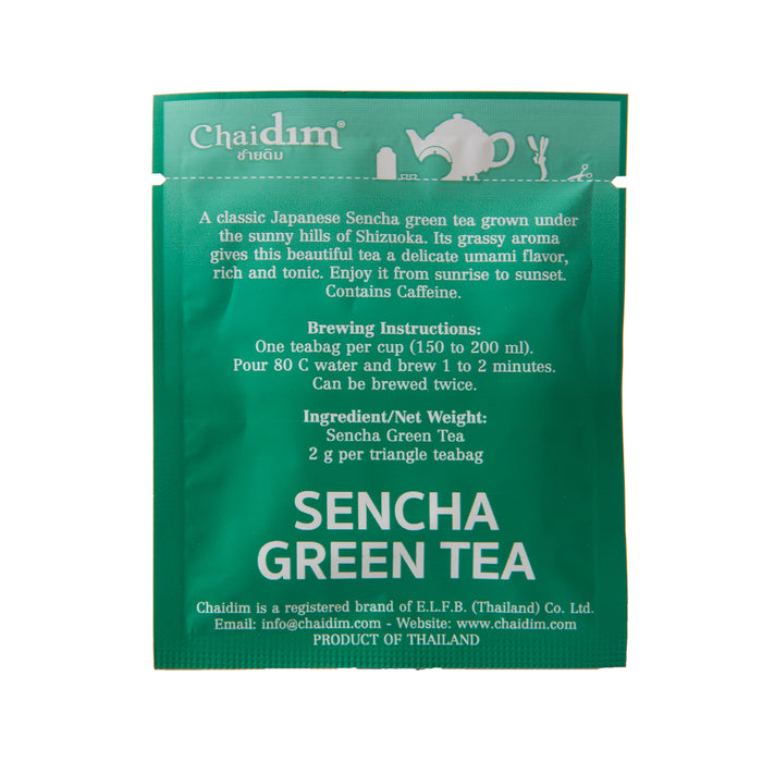 Chaidim Sencha Green Tea 10 Teabags ชายดิม ชาเขียว เซ็นฉะ บรรจุ 10 ถุงชา