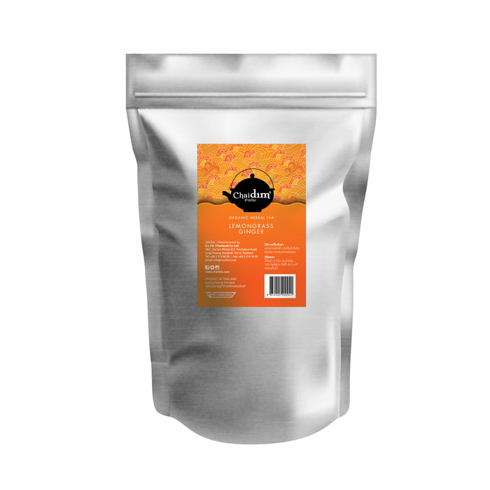 Chaidim Lemongrass Ginger Herbal Loose Tea ชายดิม ชาสมุนไพร ตะไคร้ ขิง (Loose Tea 250 g Pack)